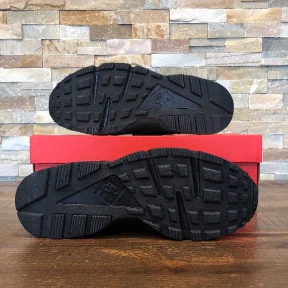 Nike Air Huarache  RUNNING SHOES TRIPLE Black - Picture 6 of 6